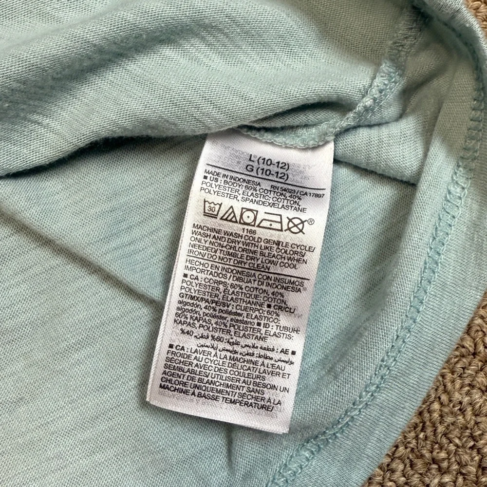 Old Navy: Girls Blue Smocked Flowy Top, Size L (10/12)